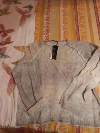 Maglione donna Sisley grigio sfumato