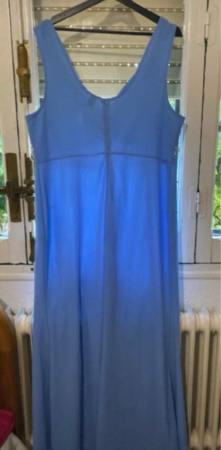 Vestido largo elegante perlas