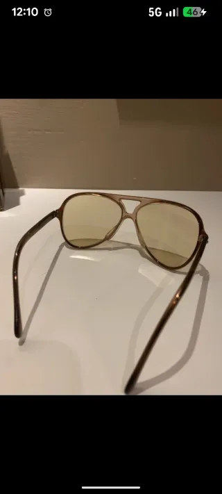 Gafas de sol vintage pasta marrón y amarillo