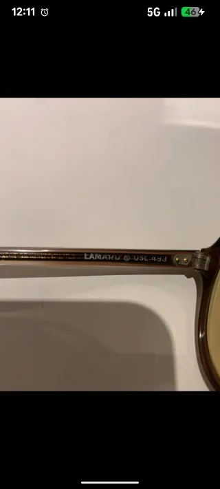 Gafas de sol vintage pasta marrón y amarillo