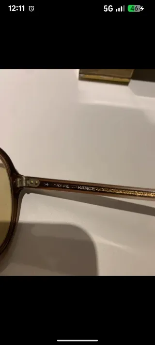 Gafas de sol vintage pasta marrón y amarillo