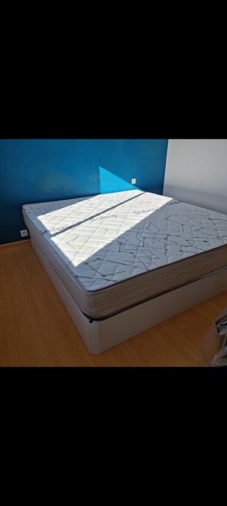 Cama con Colchón Ergonómico y Canapé