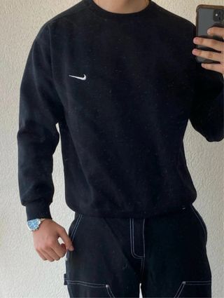 Sudadera Nike Negra Swoosh Streetwear