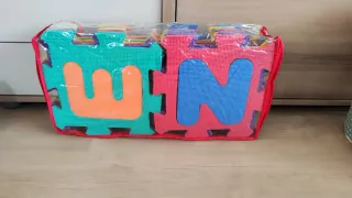 Alfombra Puzzle Goma EVA Letras Colores