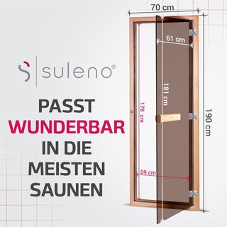 Puerta de sauna Suleno de alta calidad con marco