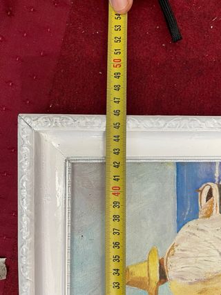 Óleo firmado: Escena de pesca en la playa