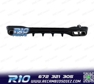 DIFUSOR MERCEDES W206 AMG 21- LOOK C63 + COLAS ESCAPE CROMO