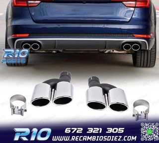 COLAS ESCAPE AUDI A4 16-19 LOOK S4 CROMO