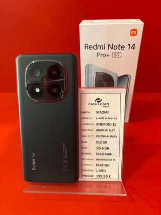 Xiaomi Redmi Note 14 Pro+ 5G 512GB Negro