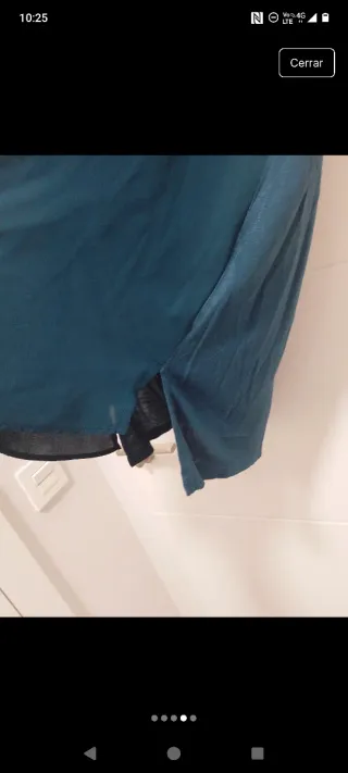 Camiseta cuello pico verde