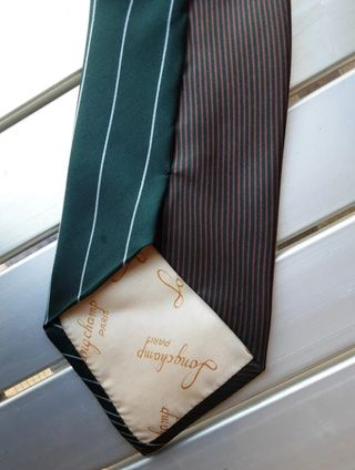 Cravatta Longchamp Paris a righe, fantasia rombi