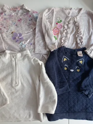 Set 4 maglioni bimba 12 mesi