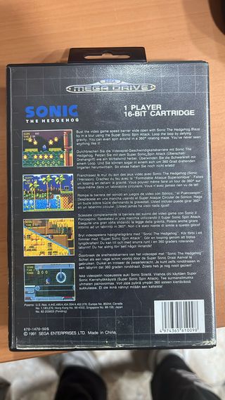Sonic The Hedgehog Sega Mega Drive