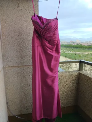 Vestido fiesta rosa con chaqueta