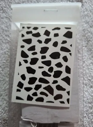 Cortina plisada 70x130cm blanca y topitos negros