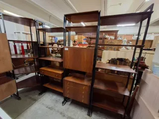Libreria anni 70 metallo e legno