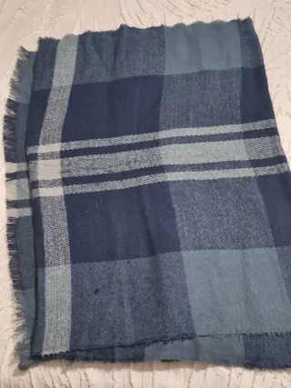 Sciarpa a quadri blu da uomo