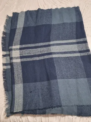 Sciarpa a quadri blu da uomo