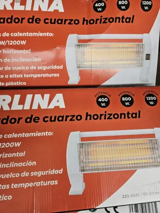 Calefactor de cuarzo horizontal