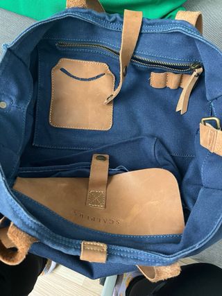 Bolso Scalpers Azul y Marrón