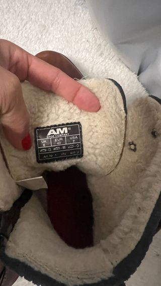 Botas de cuero marrones talla 40