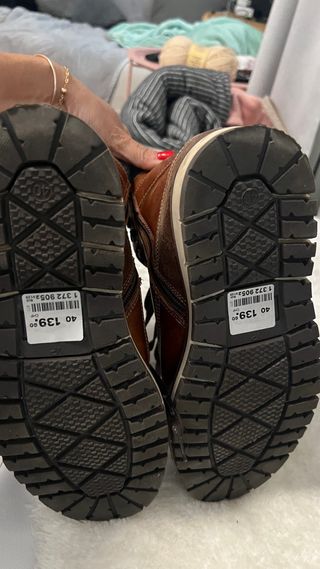 Botas de cuero marrones talla 40