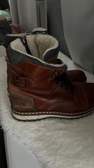 Botas de cuero marrones talla 40