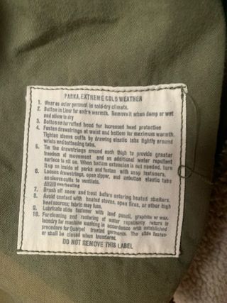 Parka M-65 Fishtail Talla M Verde Oliva