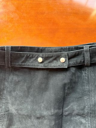 Falda Zara Ante Negra Talla L