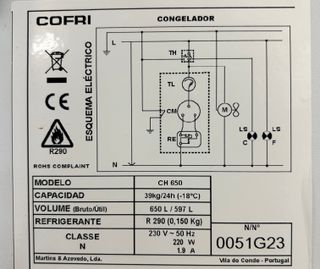 Arcón Congelador COFRI CH 650 - 597L