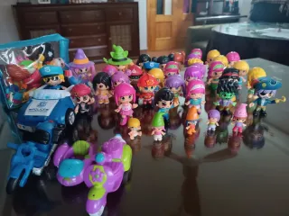 Lote Pinypon: Coche Policía y Moto