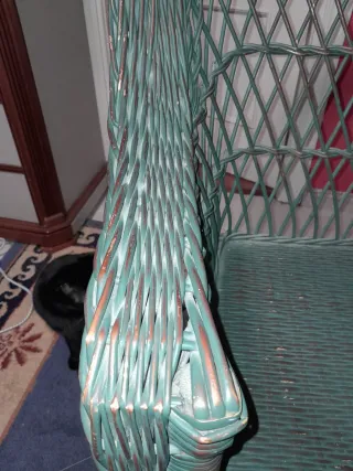 Silla de Mimbre Verde