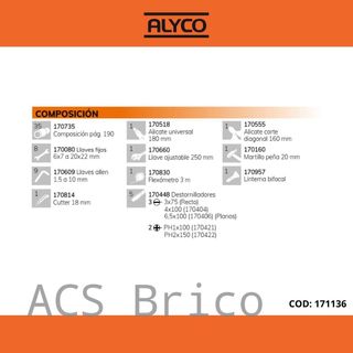 Caja Herramientas 60 Piezas Alyco 170781