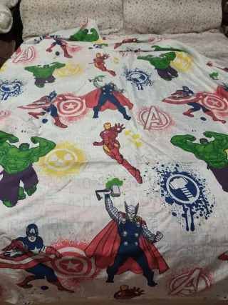 Juego 2 Cortinas, Colcha Nórdica y Funda Almohada