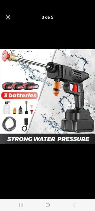 Pistola de agua  Inalámbrica 48V con Accesorios