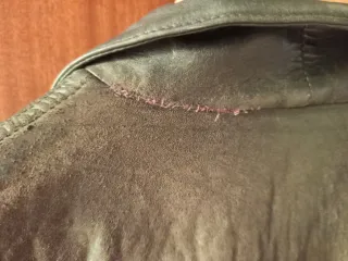 Chaqueta de Piel Vintage negra