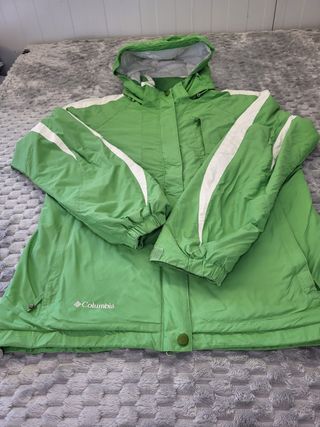 Chaqueta Columbia Impermeable Verde Lima Talla L