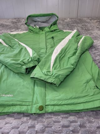 Chaqueta Columbia Impermeable Verde Lima Talla L