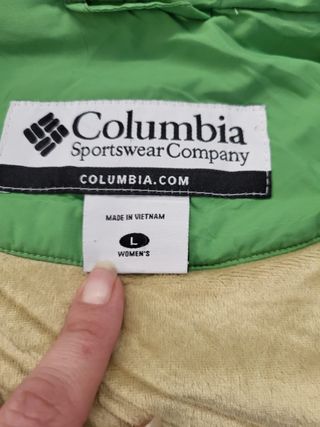 Chaqueta Columbia Impermeable Verde Lima Talla L