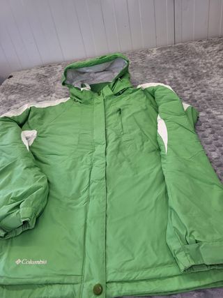 Chaqueta Columbia Impermeable Verde Lima Talla L