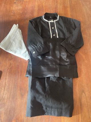 Traje tradicional  de casera niña, talla 0-2 años.