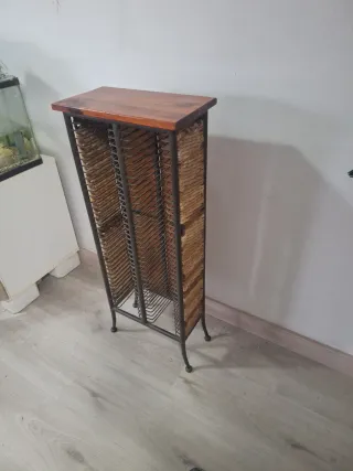 Mueble Organizador CDs Madera y Metal