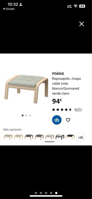 Sillón Poäng con reposapiés