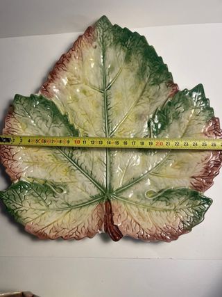 Fruttiera Vintage Ceramica Maiolica Foglia Uva