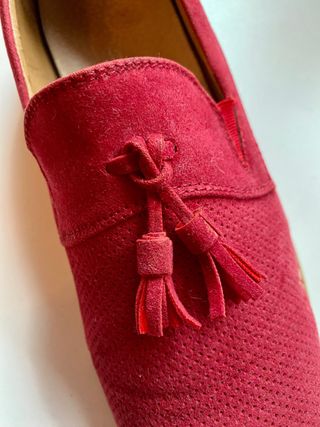 Zapatos rojos con borlas talla 44