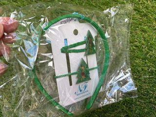 Conjunto diadema, clip y goma árbol Navidad