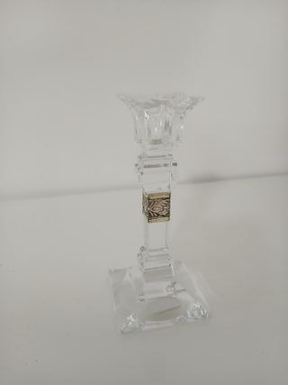 Portacandele Cristallo e Argento Vintage