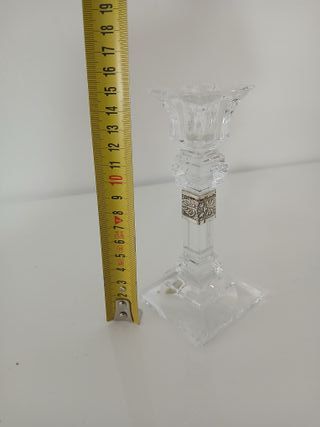 Portacandele Cristallo e Argento Vintage