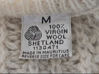 Jersey Lana 100% Unisex Beige Talla M