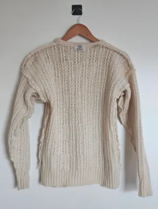 Jersey Lana 100% Unisex Beige Talla M